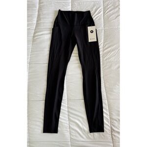 New Lululemon Align High Rise Size 6 Black Pant 28 " With Pockets Leggings NWT
